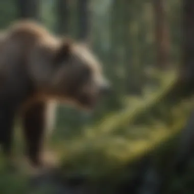 Wildlife roaming freely in lush greenery