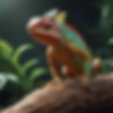 Colorful Chameleon in Natural Habitat