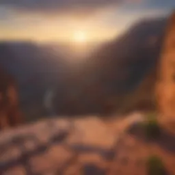 Breathtaking view of the Grand Canyon at sunset showcasing its vastness and unique geological formations