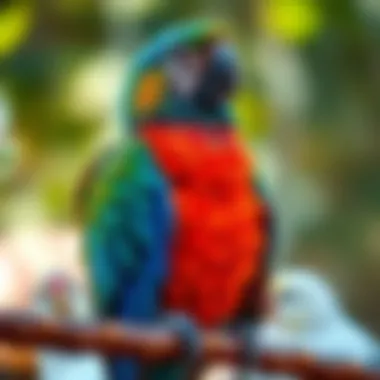 Importance of Bird Insurance for Avian Companions A colorful parrot perched on a branch, symbolizing avian companionship and care.