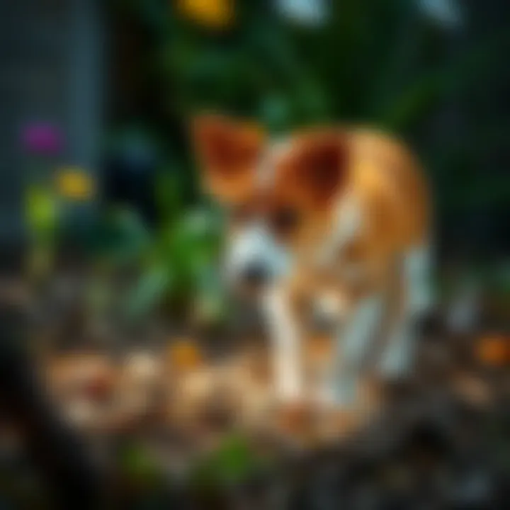 Healthy yard ecosystem promoting flea prevention