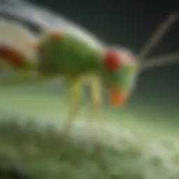 Green Lacewing Feeding on Aphid