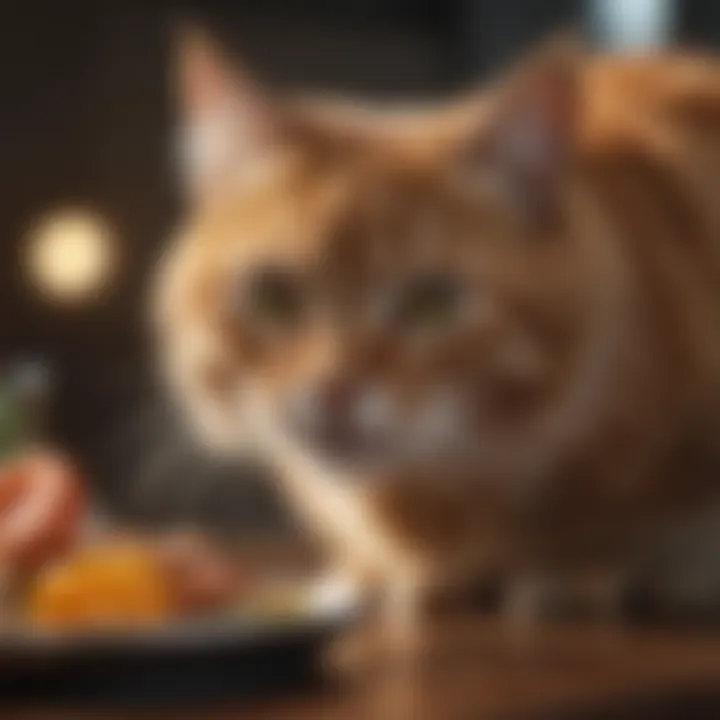 Nutritional chart showcasing essential nutrients for cats with kidney disease.