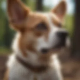 A small dog wearing a traditional bark collar