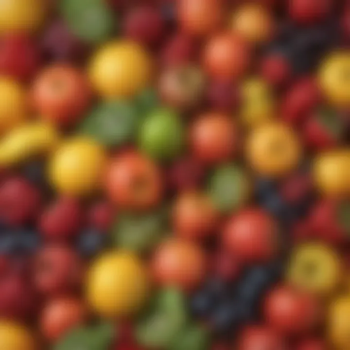 A selection of dog-friendly fruits displayed beautifully