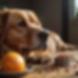 A well-balanced bowl of dog food featuring low-calorie ingredients