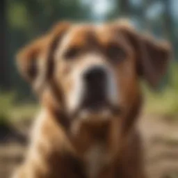 A dog looking healthy and happy after recovering from diarrhea