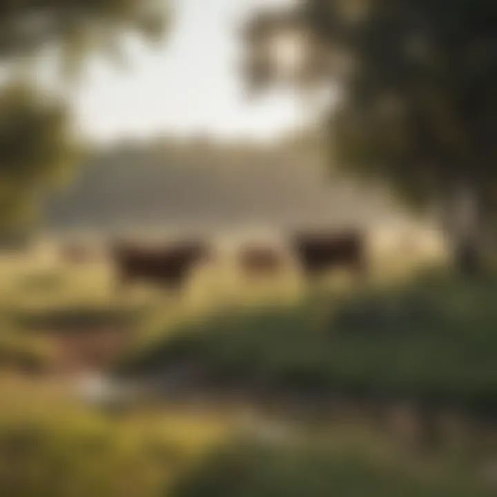 Cattle Grazing on Oklahoma Ranch Land