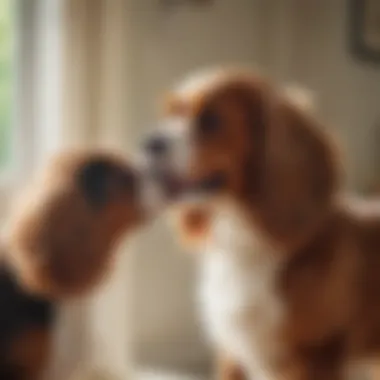 Joyful Cavalier Spaniel Cavalier King Charles Spaniel bringing joy to an elderly couple