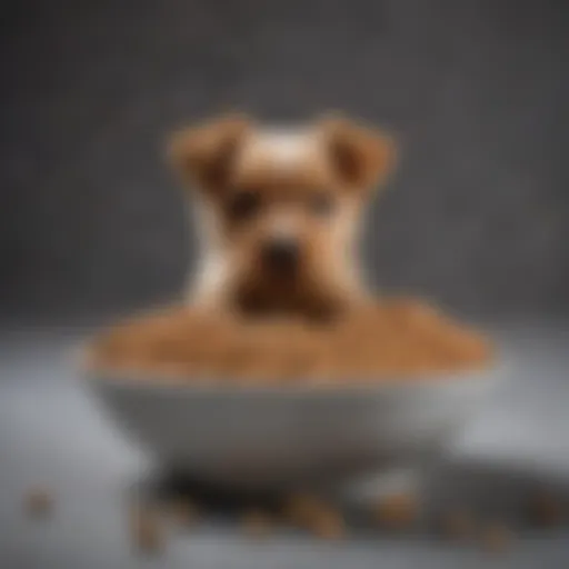 Nutrient-rich puppy food in a bowl