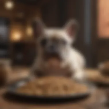 French Bulldog puppy enjoying a balanced kibble meal