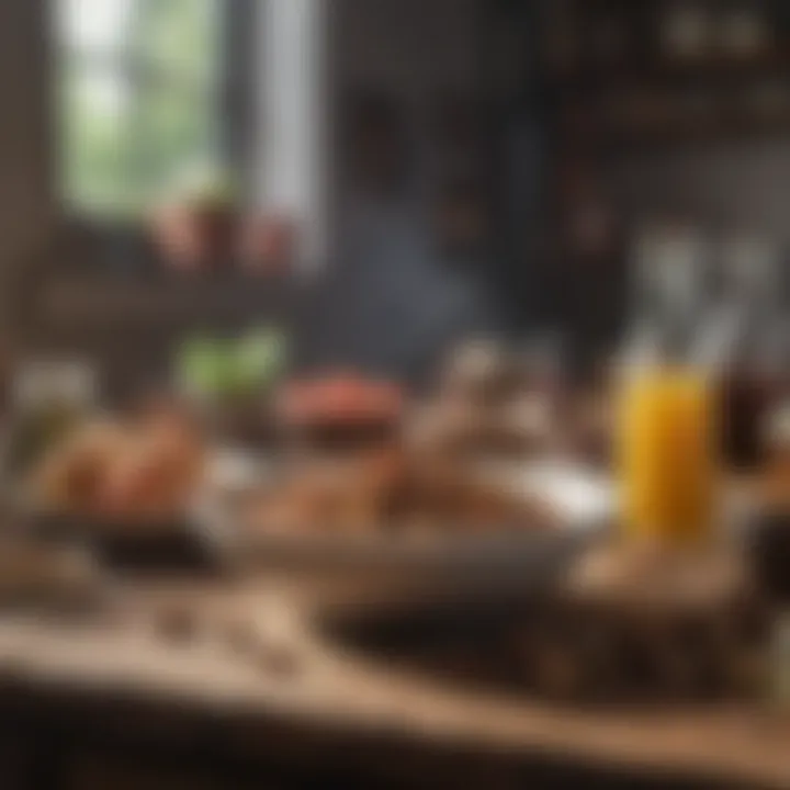 A homemade dog food recipe displayed with ingredients