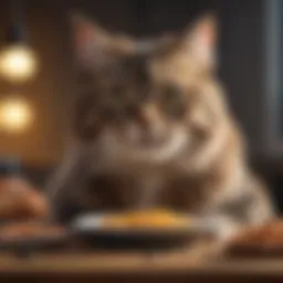 Senior cat enjoying high-quality food