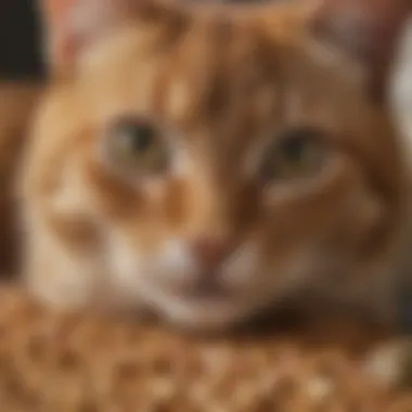 Essential Ingredients for Urinary Health Close-up of high-quality cat food with urinary support ingredients