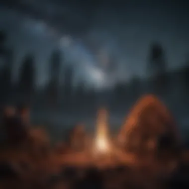 Under the Stars: The Essence of Camping Campers enjoying a campfire under the stars