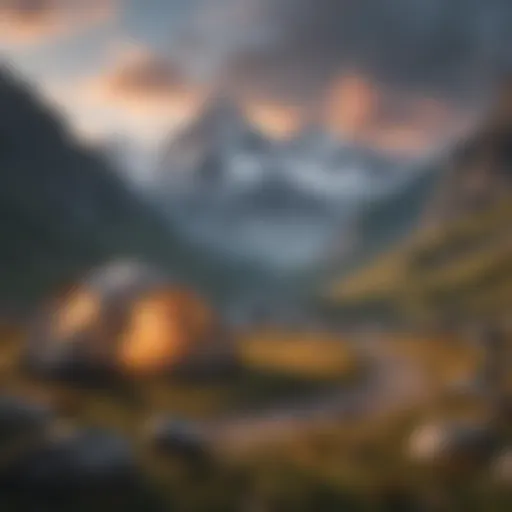 Stunning mountain landscape ideal for camping