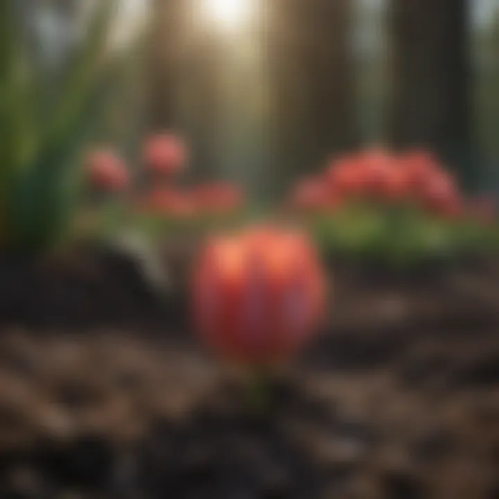 Tulip bulb planting season