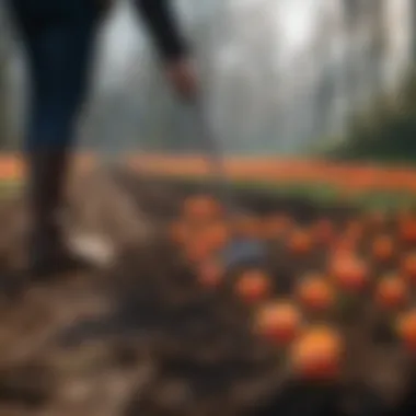 Tulip bulb soil preparation