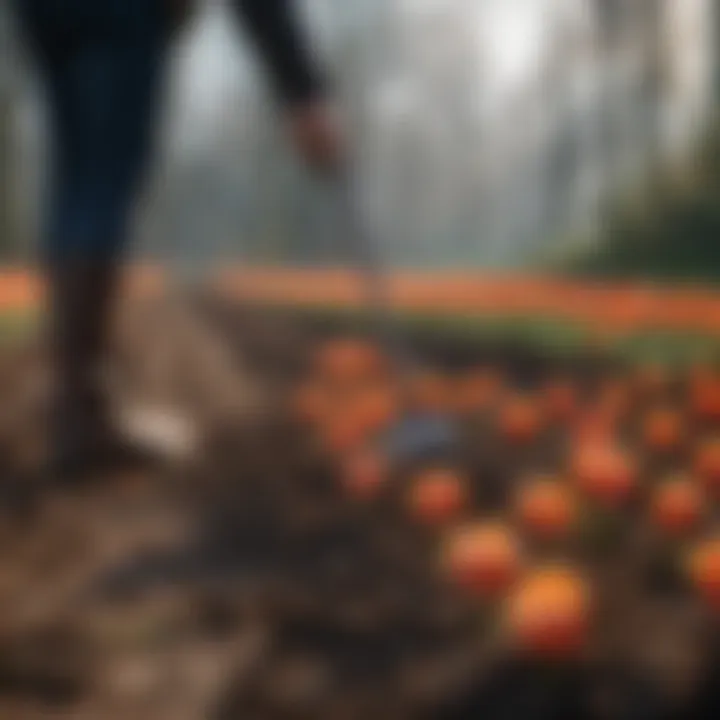 Tulip bulb soil preparation