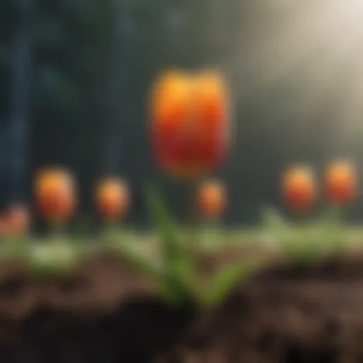 Tulip bulb planting tools
