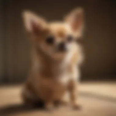 Chihuahua with sleek coat being brushed