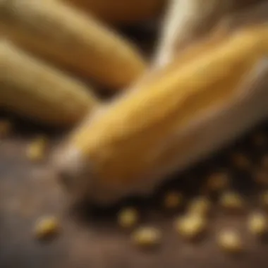 Close-up of ripe corn kernels bursting with flavor