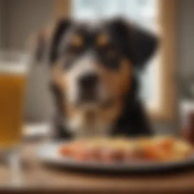 Balanced Meal Plan for Optimal Dog Weight Loss Dog enjoying a balanced meal for weight loss