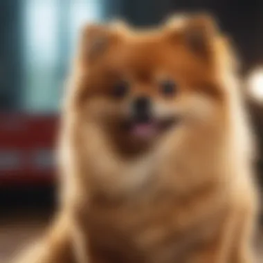 Vibrant Pomeranian with Shiny Coat Pomeranian with shiny coat and vibrant energy