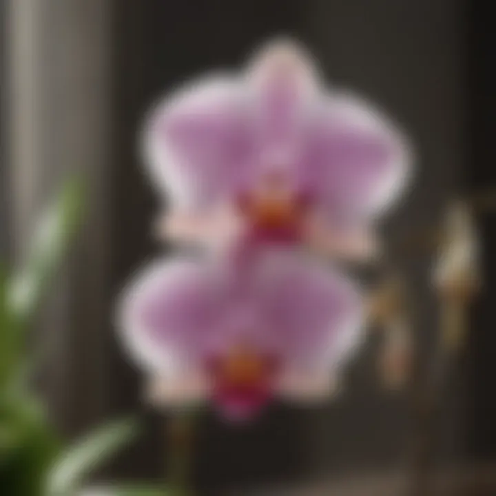 Orchid blooming in natural light