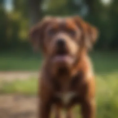 Bordeaux breed dog enjoying outdoor playtime