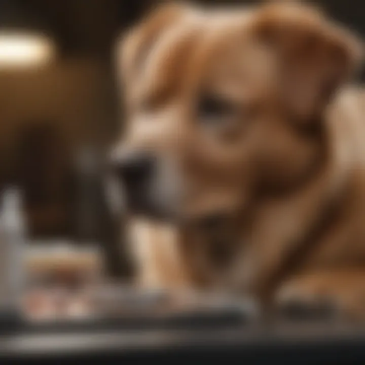 Owner analyzing dog DNA test results