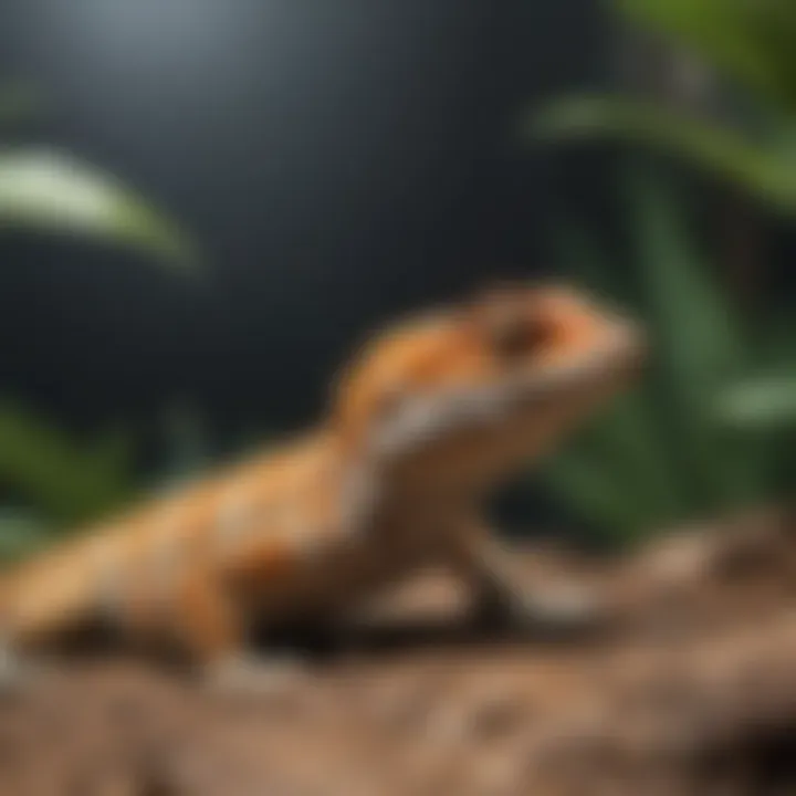 A well-designed gecko habitat showcasing natural elements and proper setup