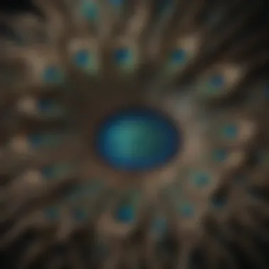 Peacock feather mandala representing spirituality and enlightenment
