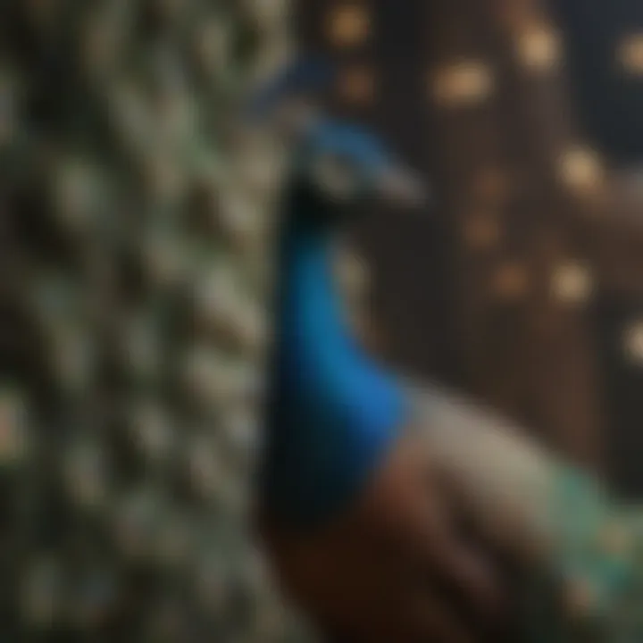 Peacock in full display symbolizing renewal and rebirth