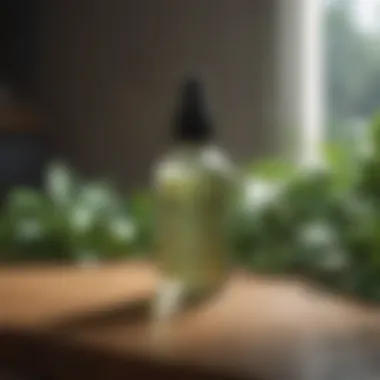 Peppermint oil spray used in natural cleaning products