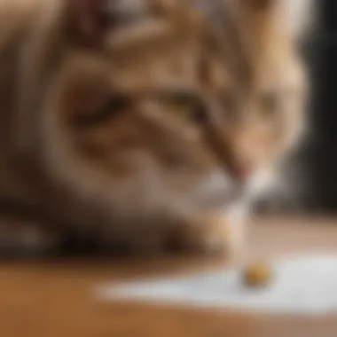 Reviewing Safety and Dosage Information Pet owner examining a label of a flea and tick treatment