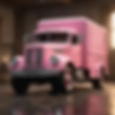Nostalgic Pink Tonka Truck Vibe Pink Tonka Truck Symbolizing Playful Nostalgia