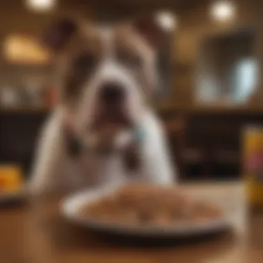 Selecting the Best Food for Your Pitbull Pitbull owner carefully reading dog food labels for optimal nutrition