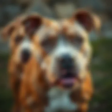 Showcasing the characteristics of pitbulls with diverse expressions