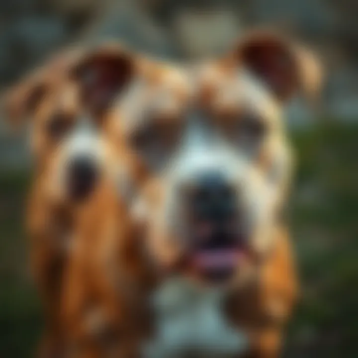 Showcasing the characteristics of pitbulls with diverse expressions