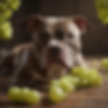 Illustration of grapes, a toxic food for pitbulls