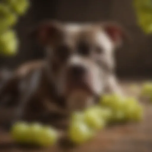 Illustration of grapes, a toxic food for pitbulls