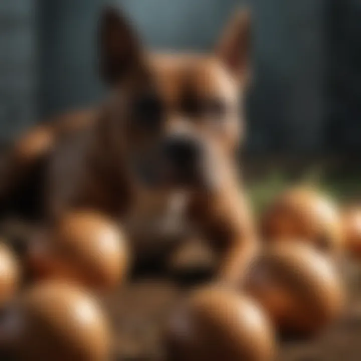 Illustration of onions, a toxic ingredient for pitbulls