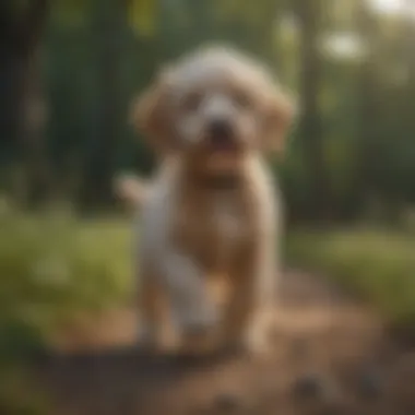 Playful Cockapoo Puppy Enjoying Outdoors