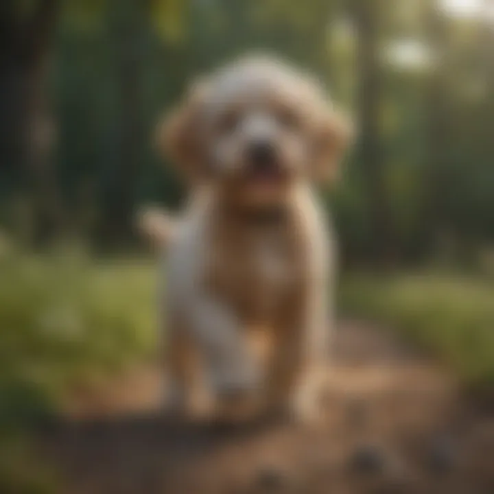 Playful Cockapoo Puppy Enjoying Outdoors