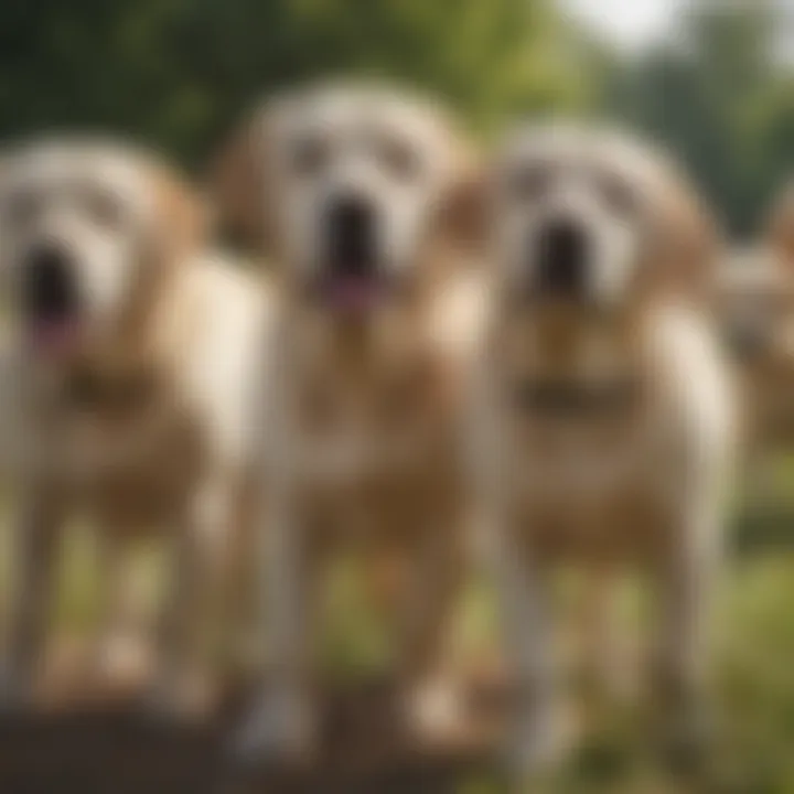 Playful Labrador Retrievers Enjoying a Sunny Day