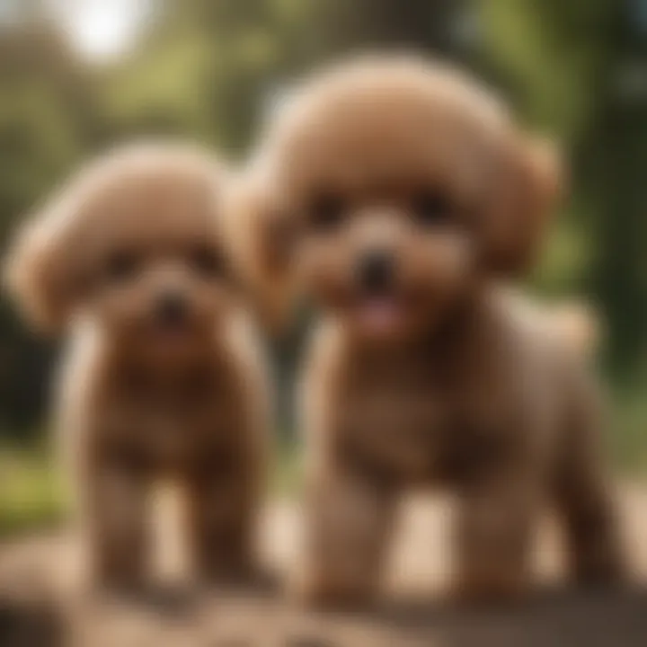 Toy Poodle Puppies Playing