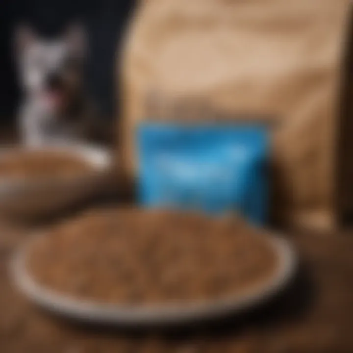 Comparison of portion sizes between regular and blue dog food