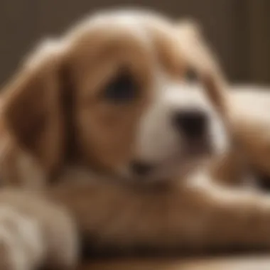 Puppy comforting a person in distress