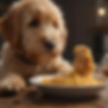 Goldendoodle puppy food portion based on size